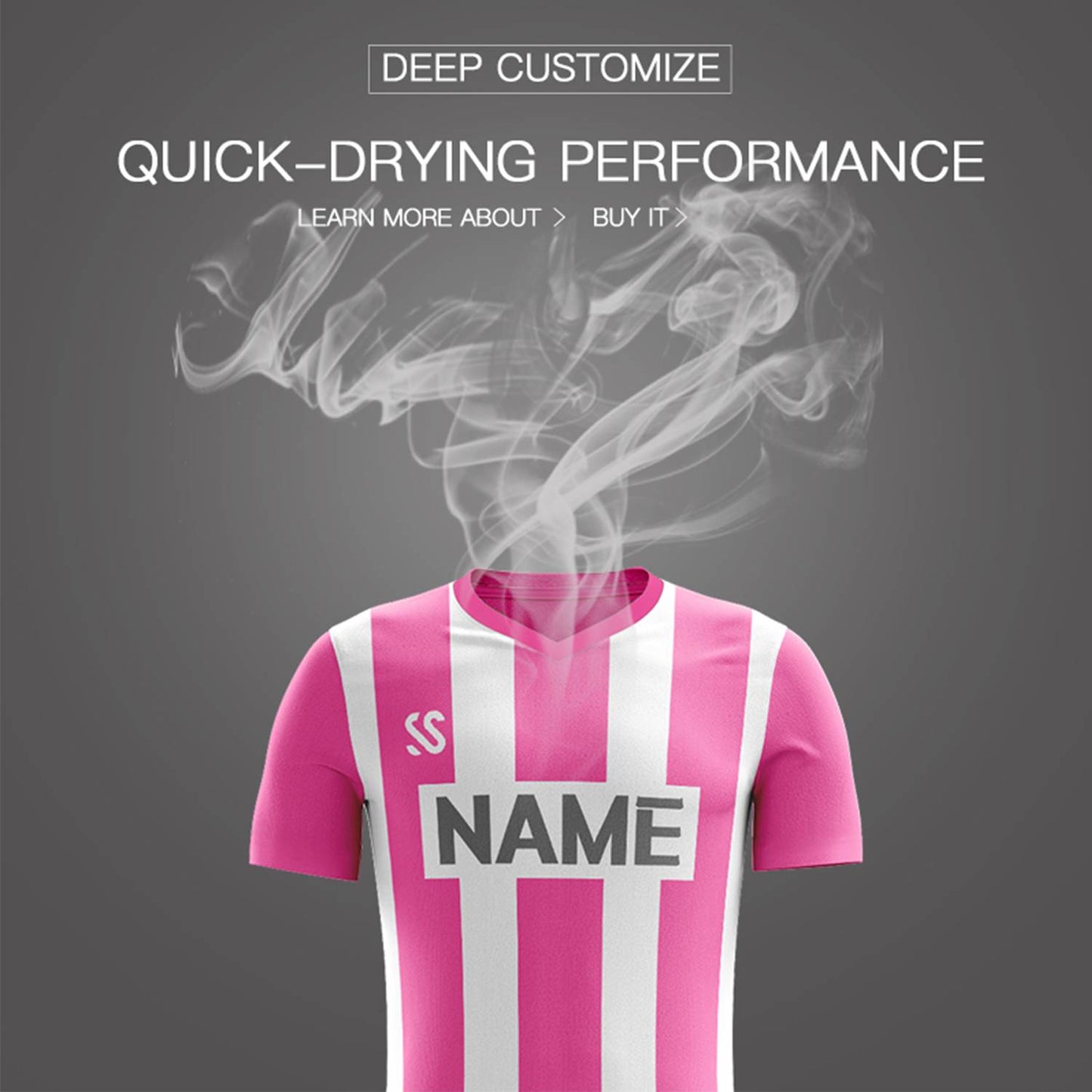 Custom Pink Gray Casual Outdoor Soccer Sets Jersey