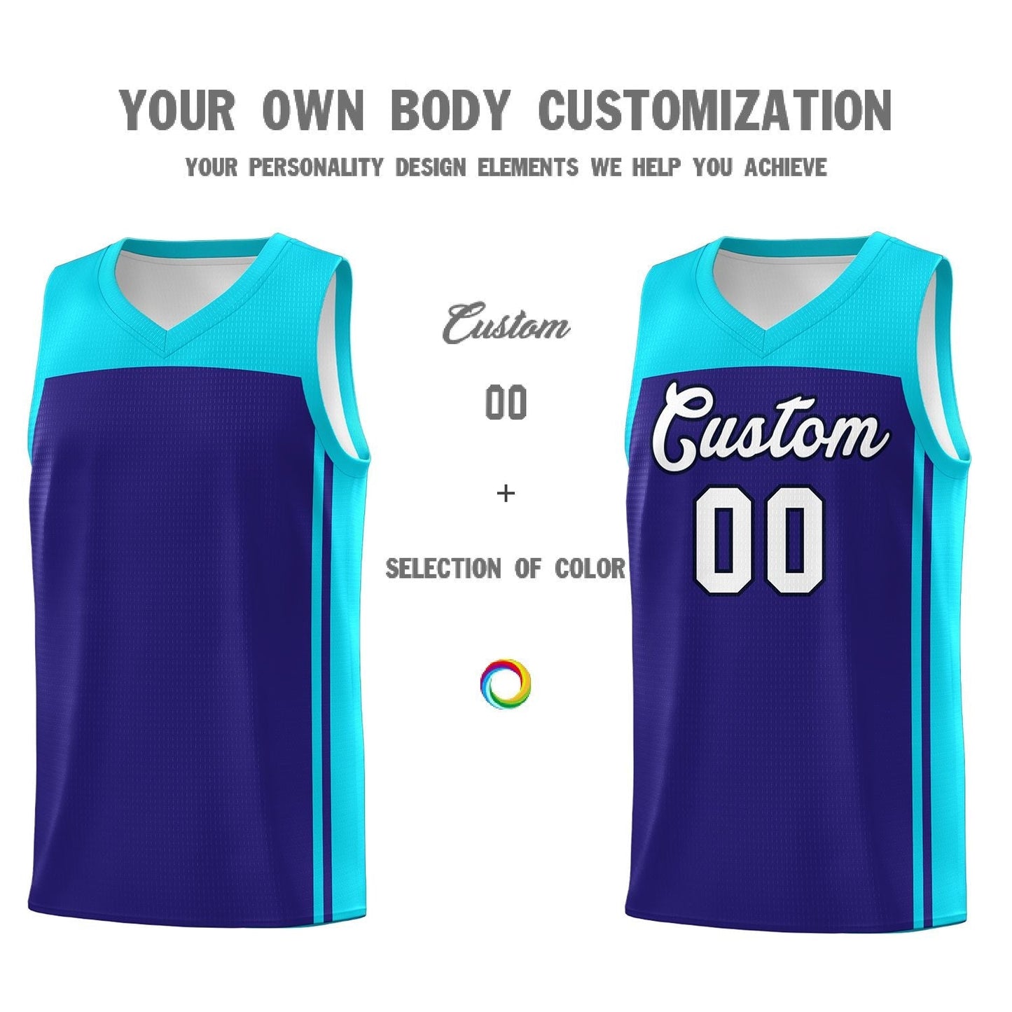Custom Purple Sky Blue Classic Sets Sports Uniform Basketball Jersey