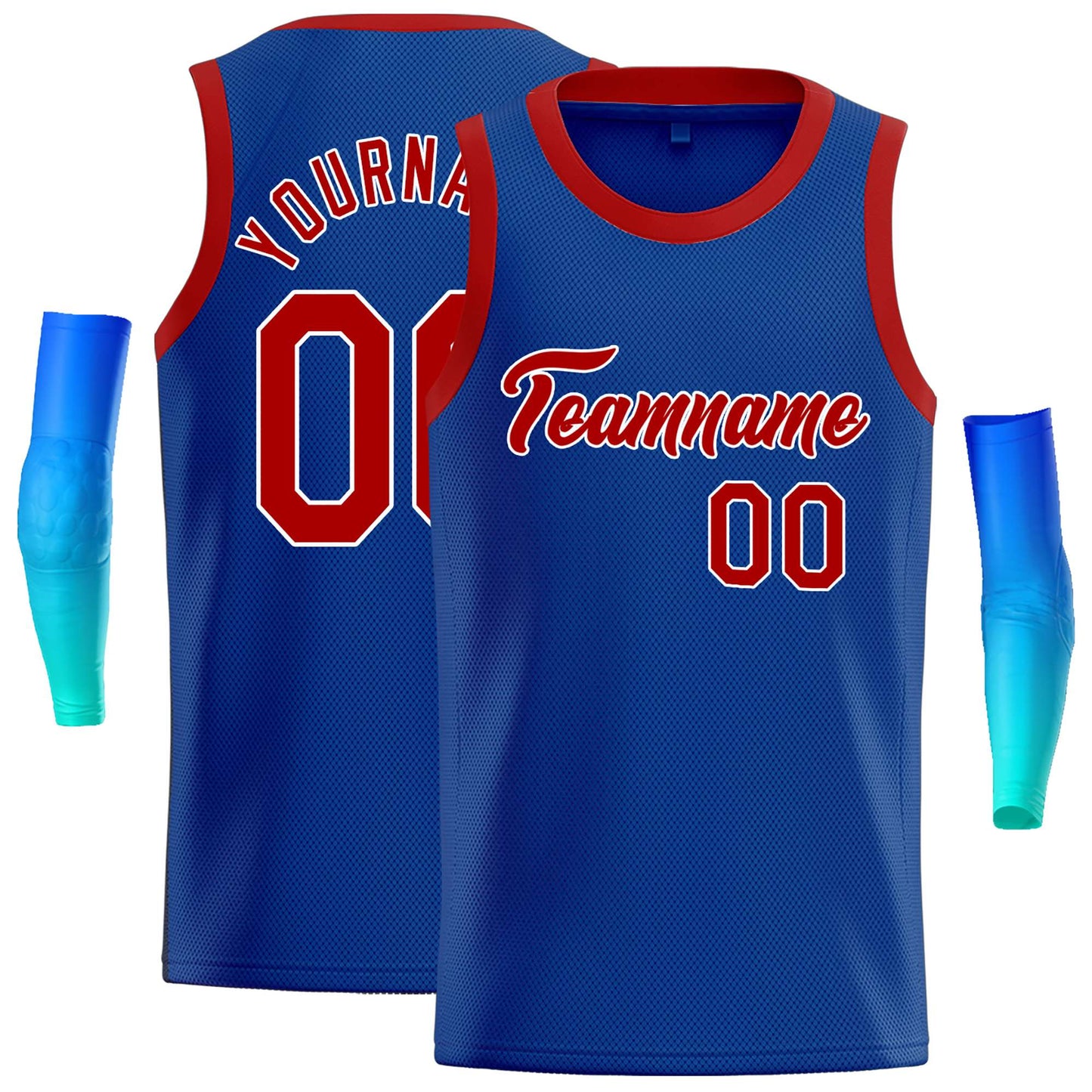 Custom Royal Red-White Classic Tops Casual Basketball Jersey