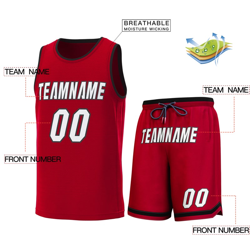 Custom Maroon Red-Crimson Classic Sets Basketball Jersey