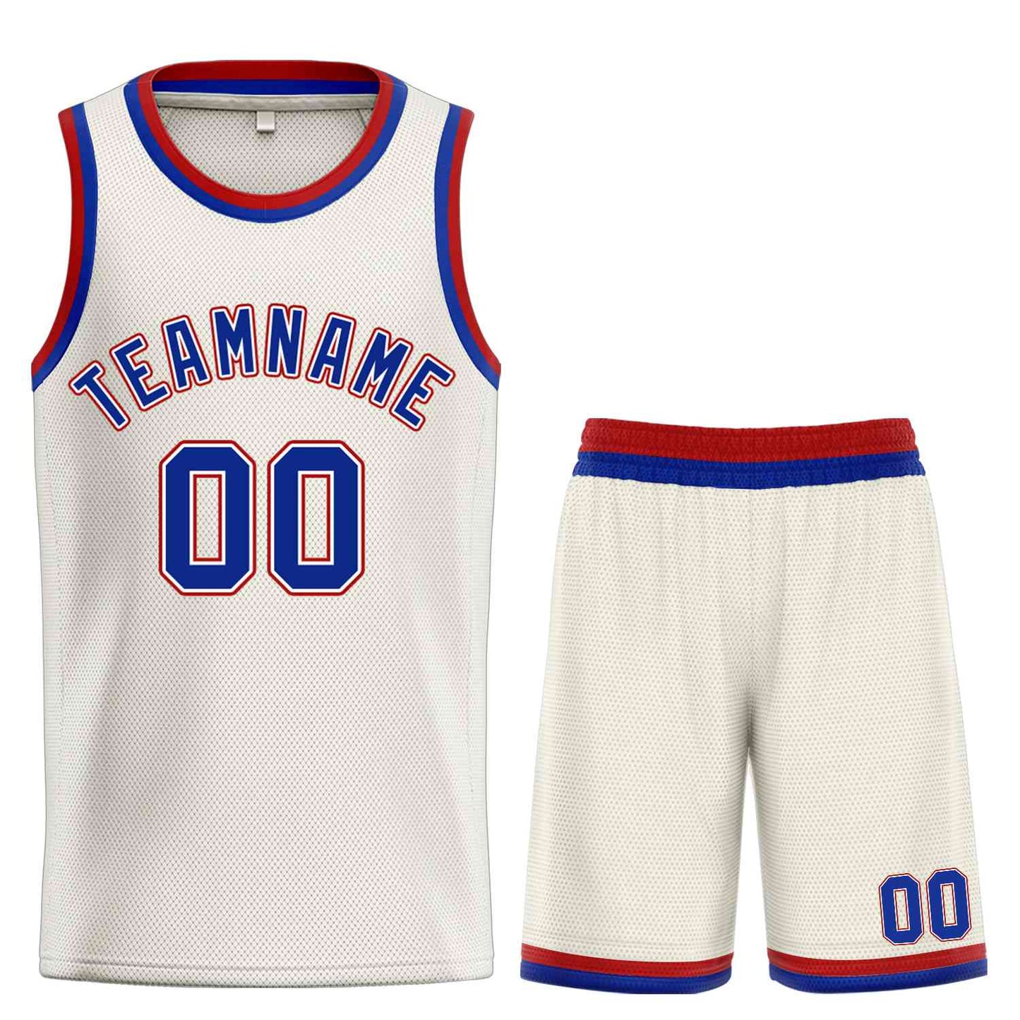 Custom Cream Royal-Maroon Classic Sets Bull Basketball Jersey