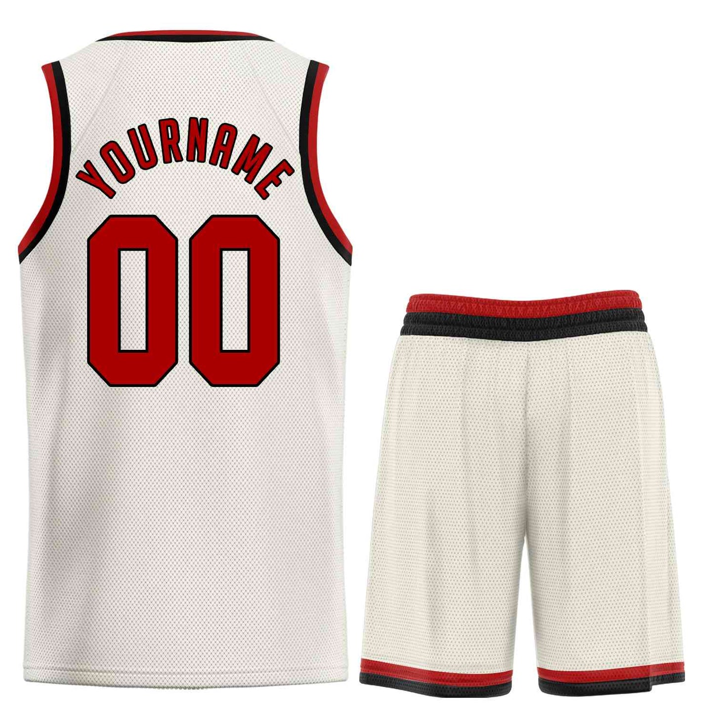 Custom Cream Red-Black Classic Sets Sports Uniform Basketball Jersey