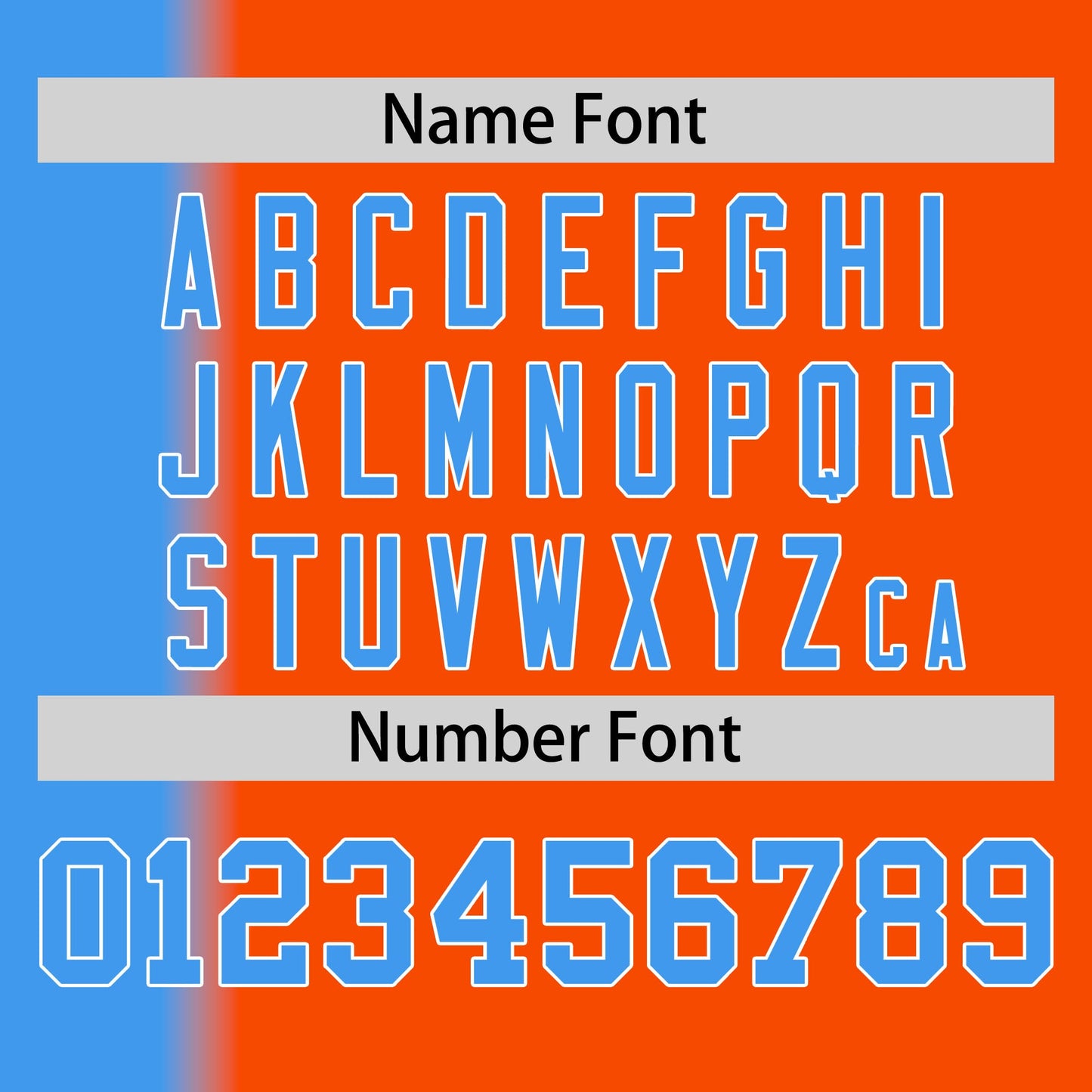 Custom Orange Powder Blue Pinstripe Personalized Gradient Authentic Baseball Jersey