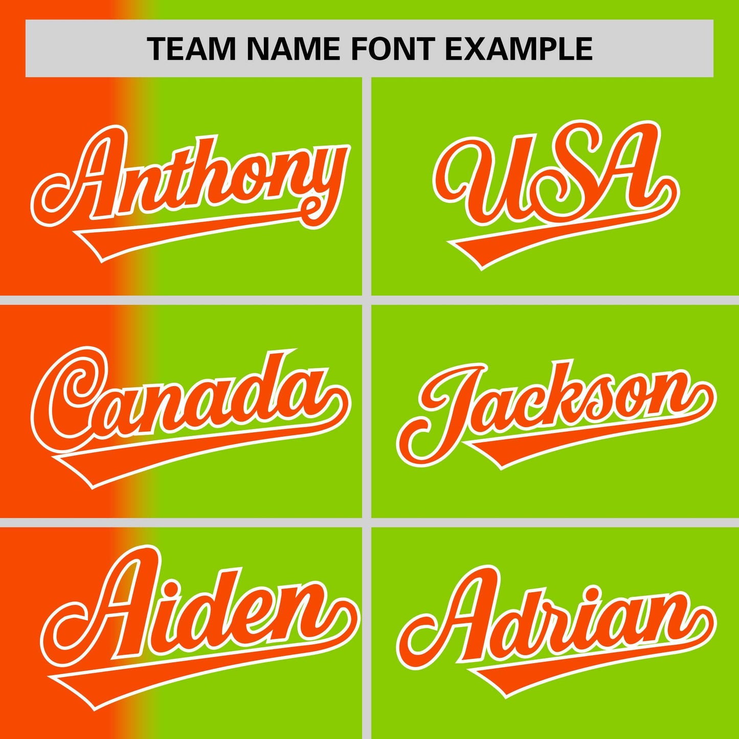 Custom Neon Green Orange Pinstripe Personalized Gradient Authentic Baseball Jersey