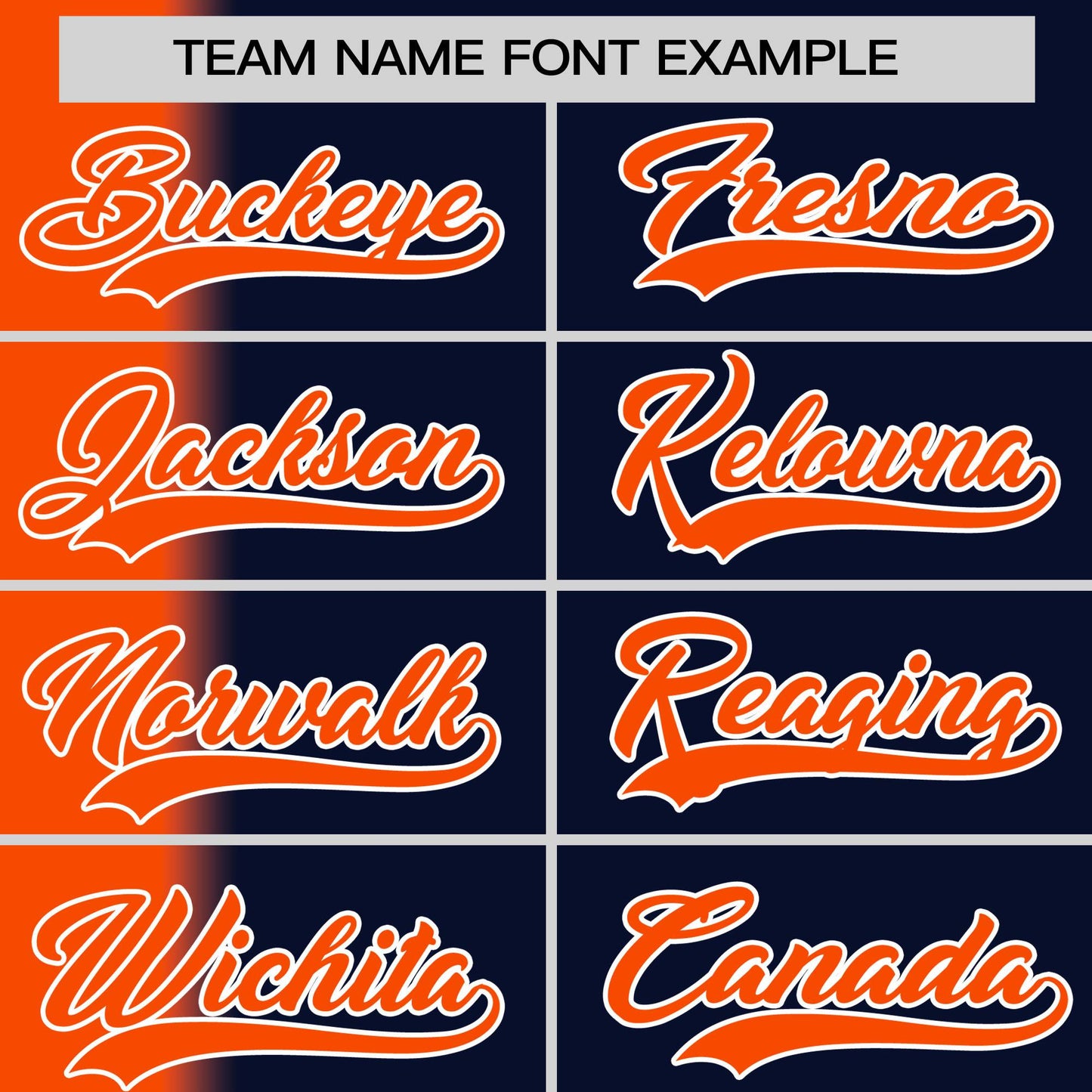 Custom Navy Orange Pinstripe Personalized Gradient Authentic Baseball Jersey