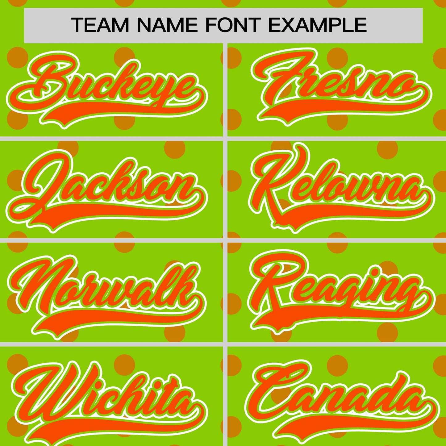 Custom Neon Green Orange Personalized Polka Dot Graffiti Pattern Authentic Baseball Jersey