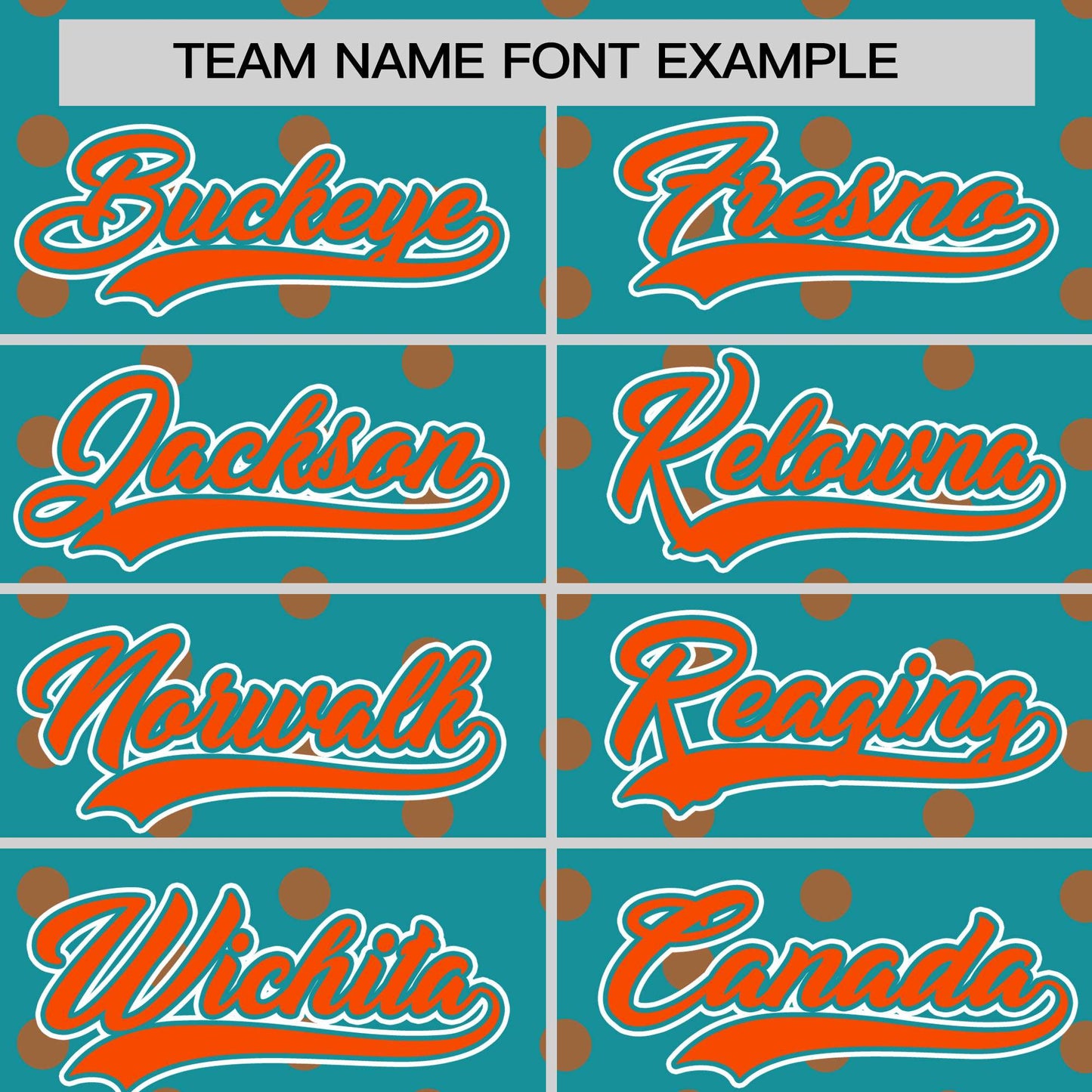 Custom Aqua Orange Personalized Polka Dot Graffiti Pattern Authentic Baseball Jersey
