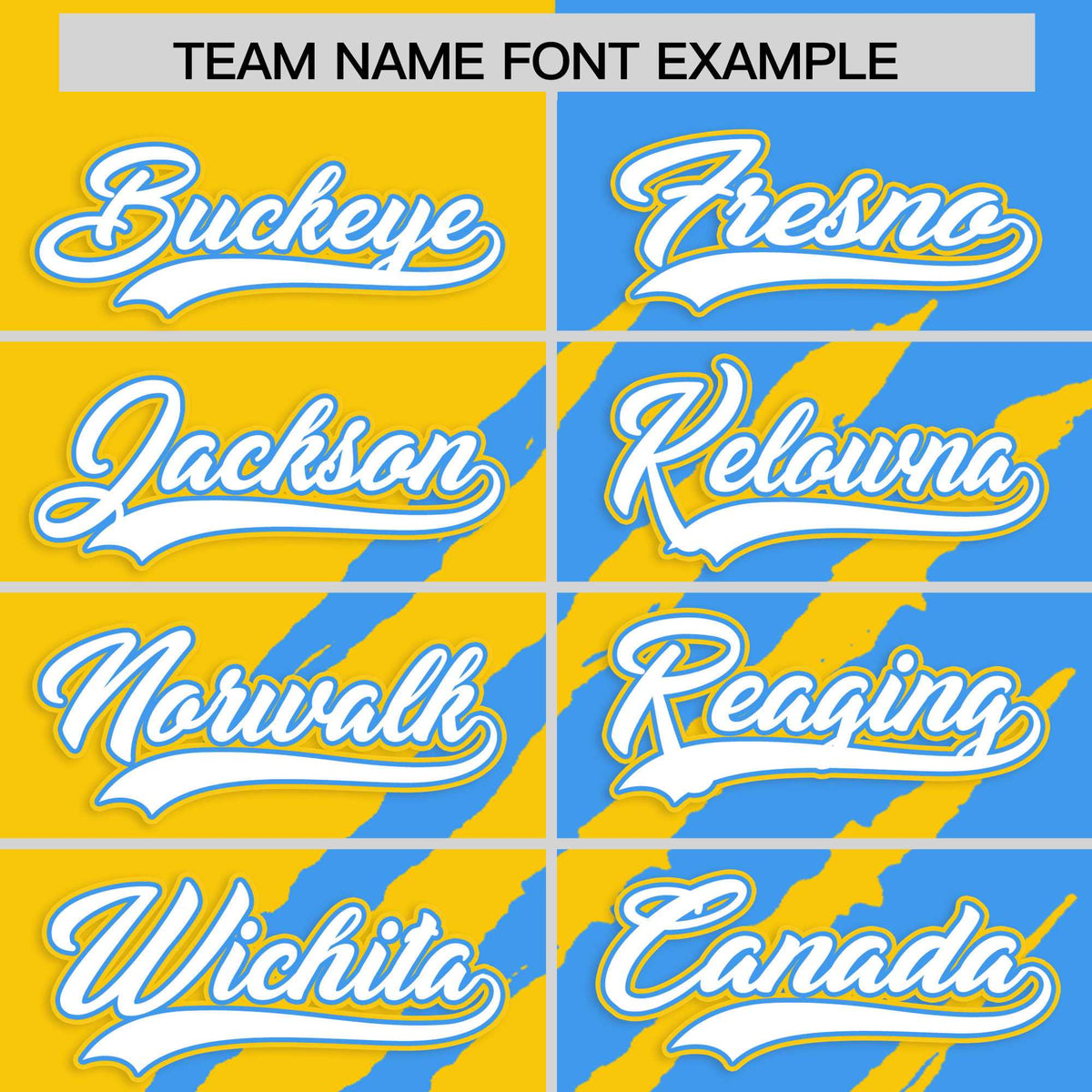 Custom Gold Powder Blue Split Tiger Claw Scratch Pattern Baseball Jersey