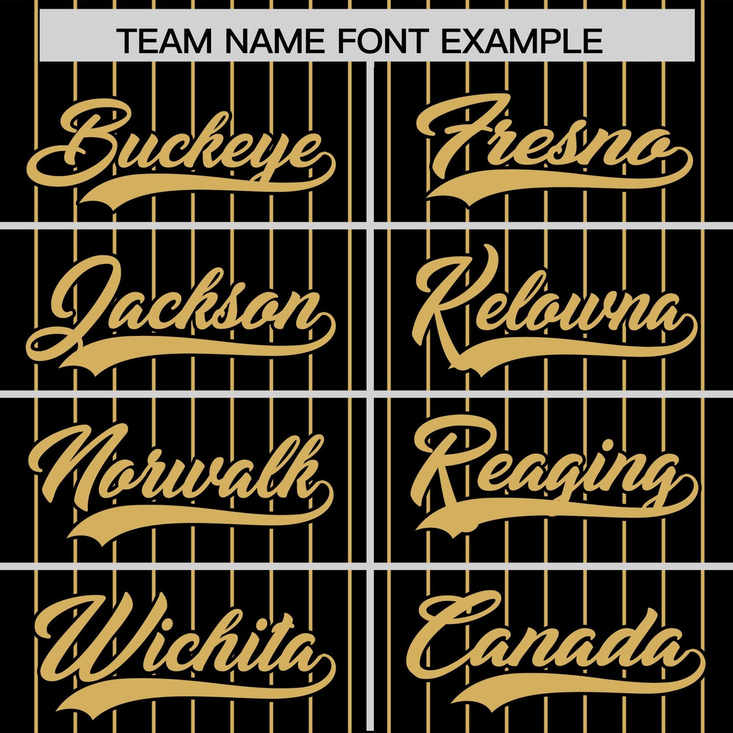 Custom Black Old Gold Pinstripe Personalized Two-Tone Authentic Baseball Jersey