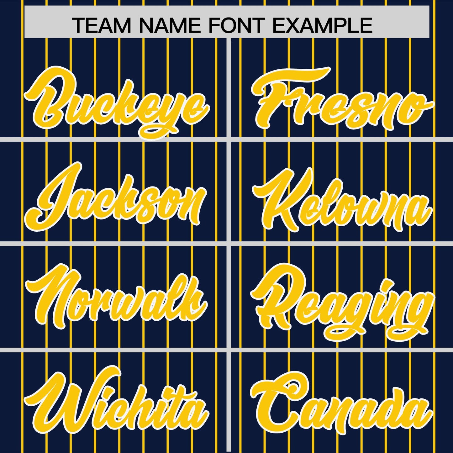 Custom Navy Gold Pinstripe Personalized Two-Tone Authentic Baseball Jersey