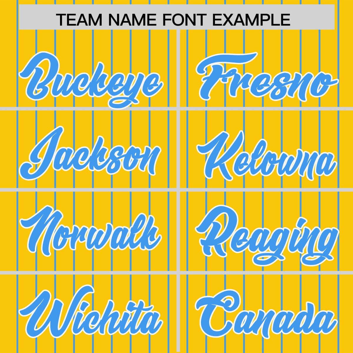 Custom Gold Powder Blue Pinstripe Personalized Two-Tone Authentic Baseball Jersey