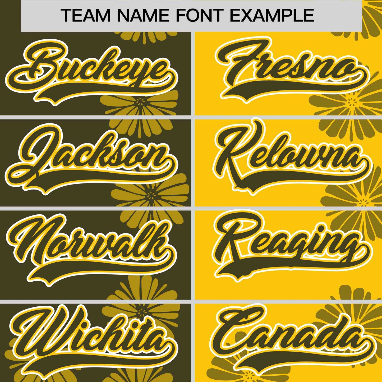 Custom Olive Gold Split Fashion Flower Graffiti Pattern Authentic Baseball Jersey