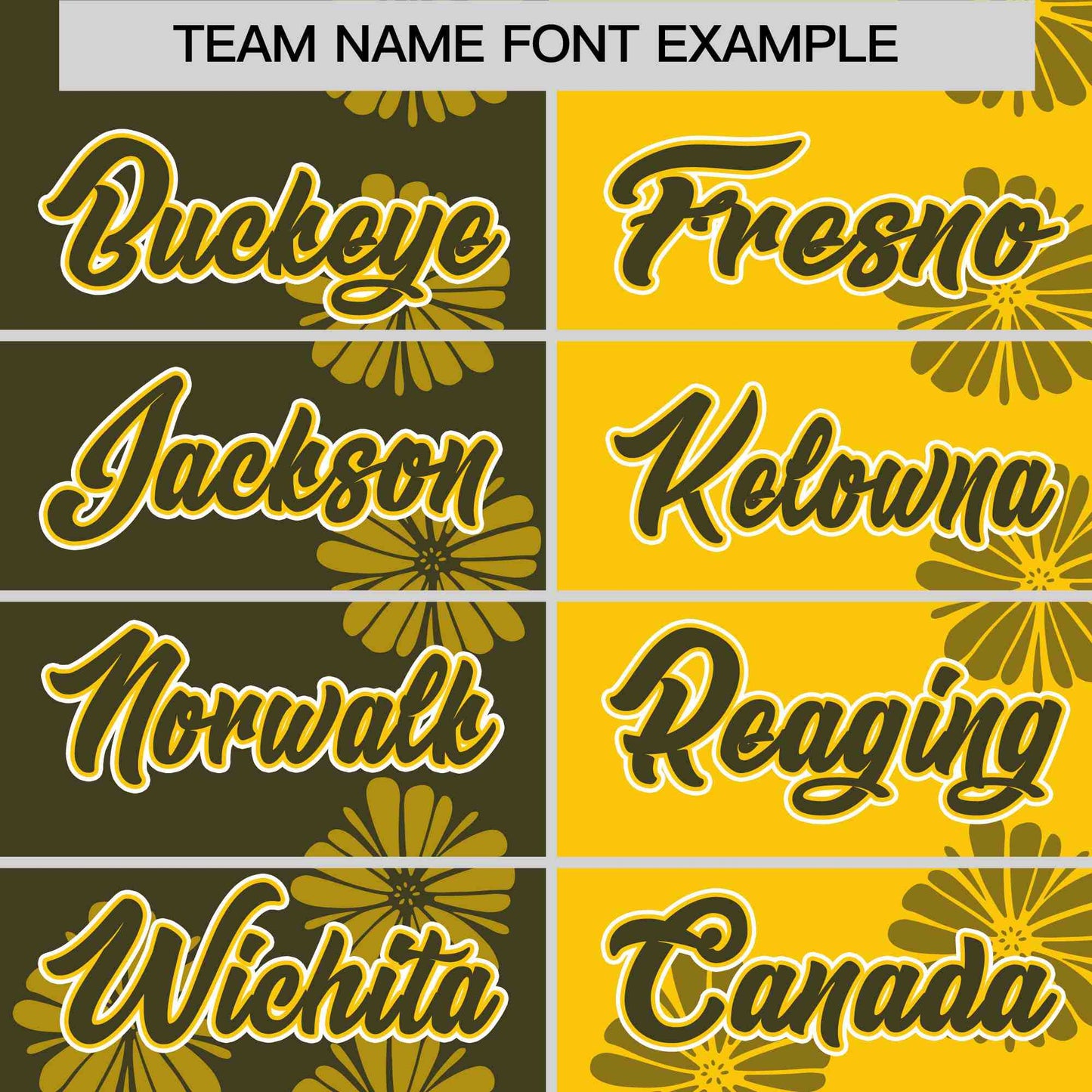 Custom Olive Gold Split Fashion Flower Graffiti Pattern Authentic Baseball Jersey