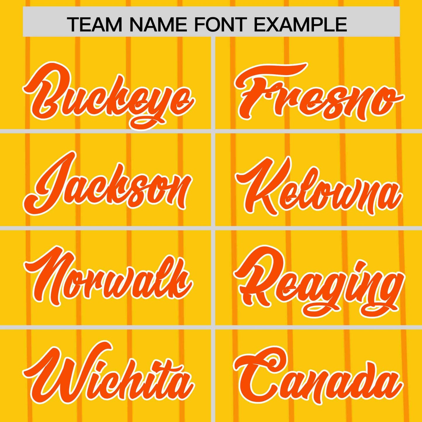 Custom Yellow Orange Pinstripe Personalized Side Two-tone Authentic Baseball Jersey