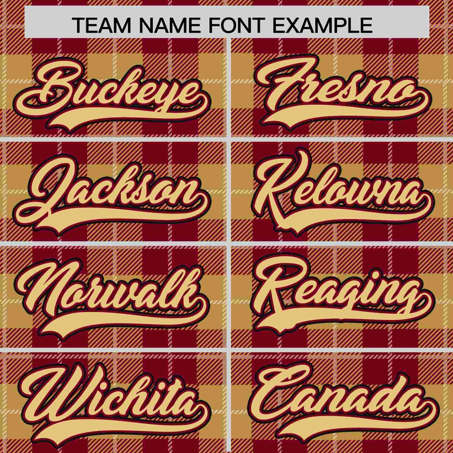 Custom Khaki Red Personalized Plaid Design Authentic Baseball Jersey