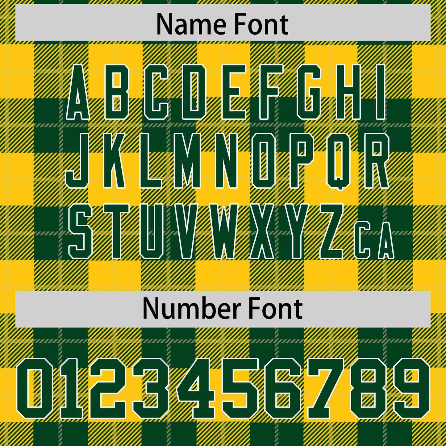 Custom Green Gold Personalized Plaid Design Authentic Baseball Jersey