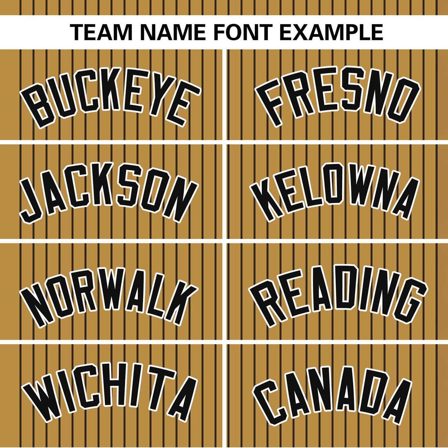 Custom Old Gold Black Stripe Fashion Authentic Two-Button Baseball Jersey