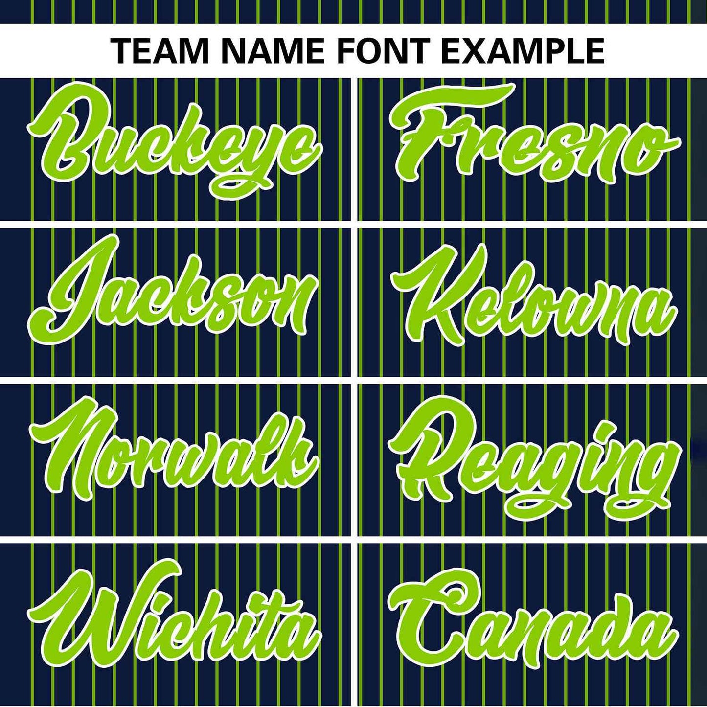 Custom Navy Neon Green Stripe Fashion Authentic Two-Button Baseball Jersey