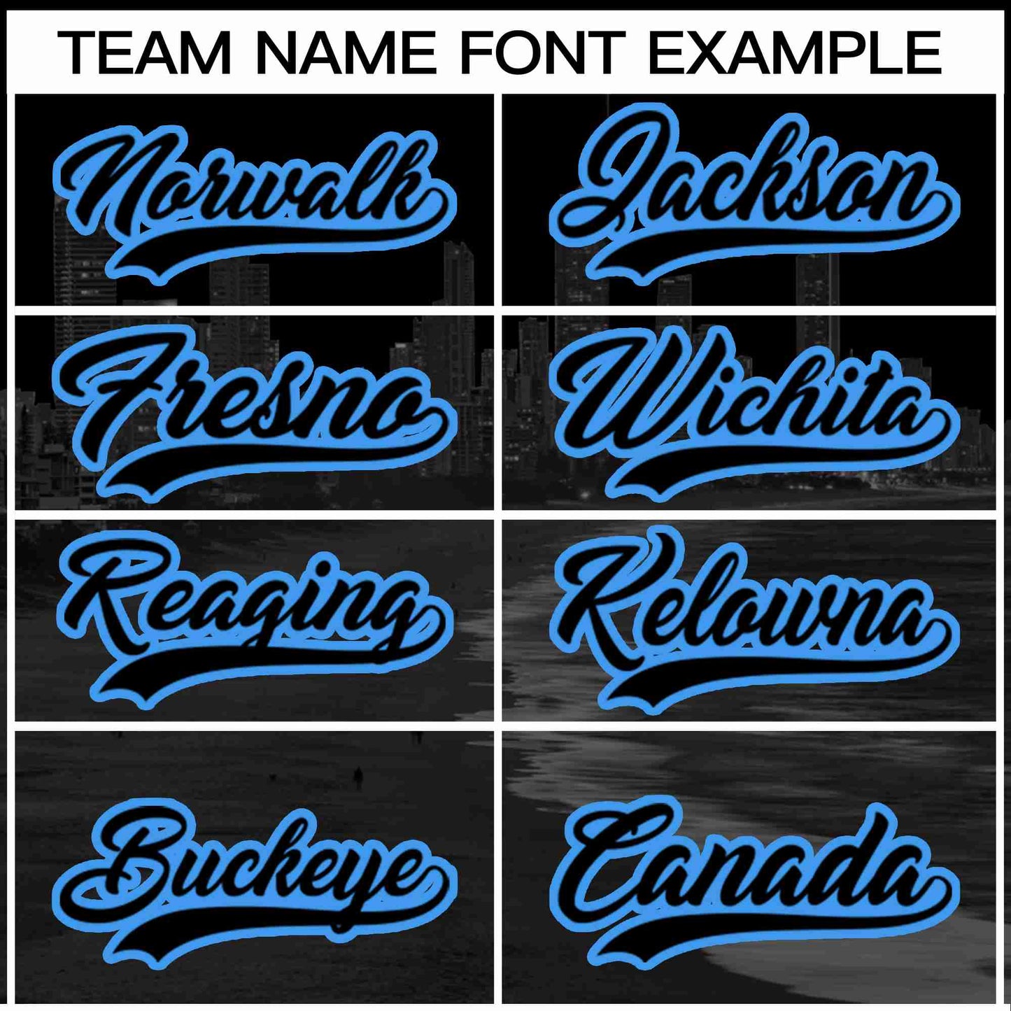Custom Black Black-Powder Blue Miami City Connect Baseball Jersey