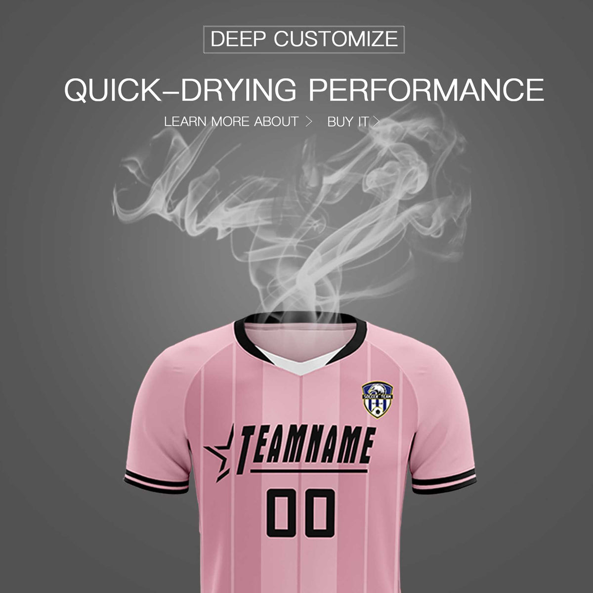 Custom Light Pink Classic Striped Personalized Soccer Tops/Sets Jersey