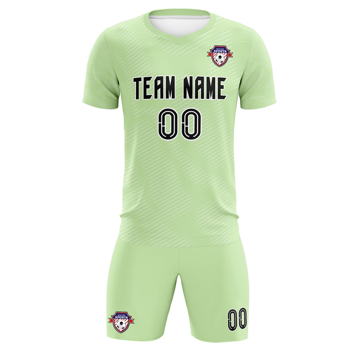 Custom Green White Training Uniform For Men Soccer Sets Jersey