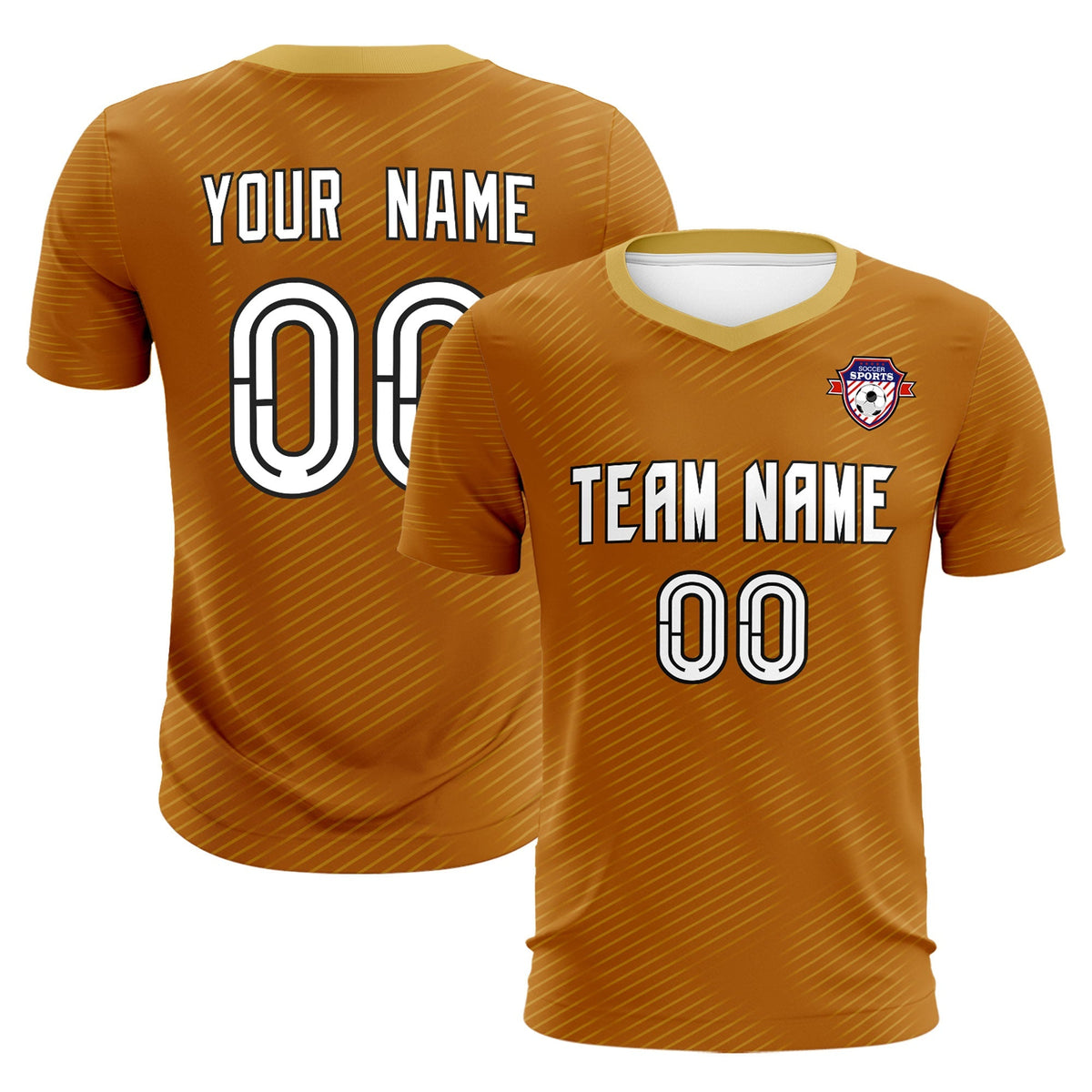 Custom Light Brown Khaki Training Uniform For Men Soccer Sets Jersey