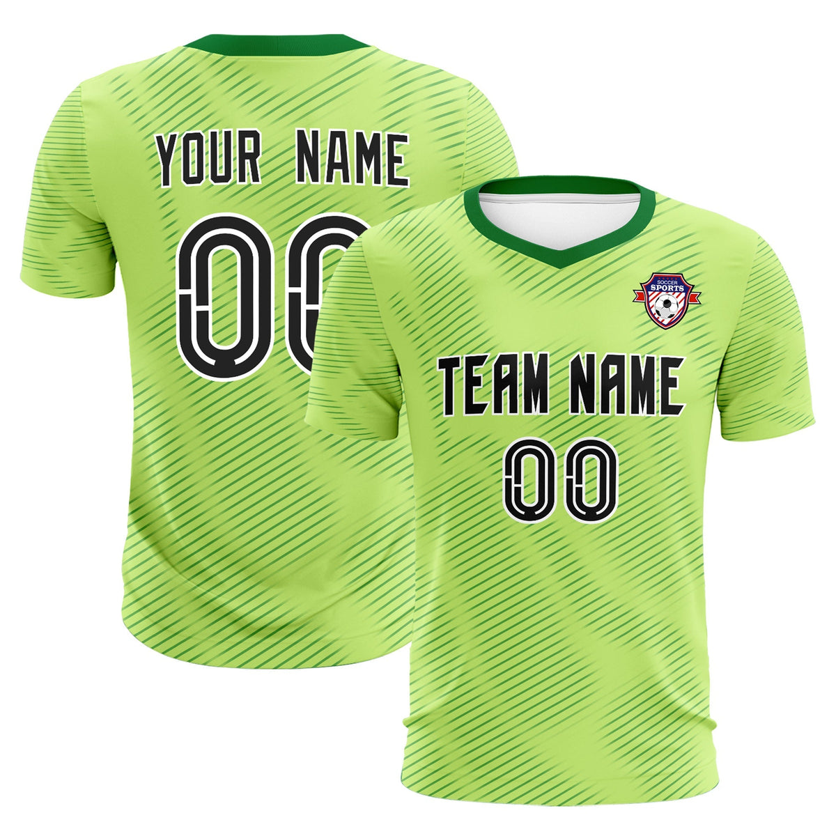 Custom Green Kelly Green Training Uniform For Men Soccer Sets Jersey