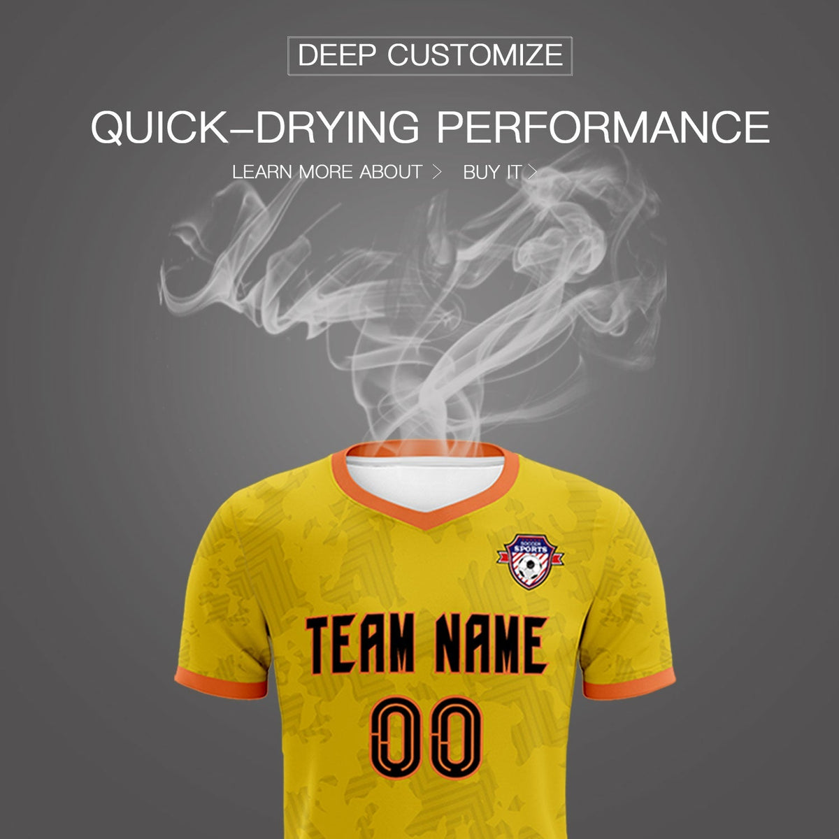 Custom Khaki Camo sports Soccer Tops/Sets Jersey