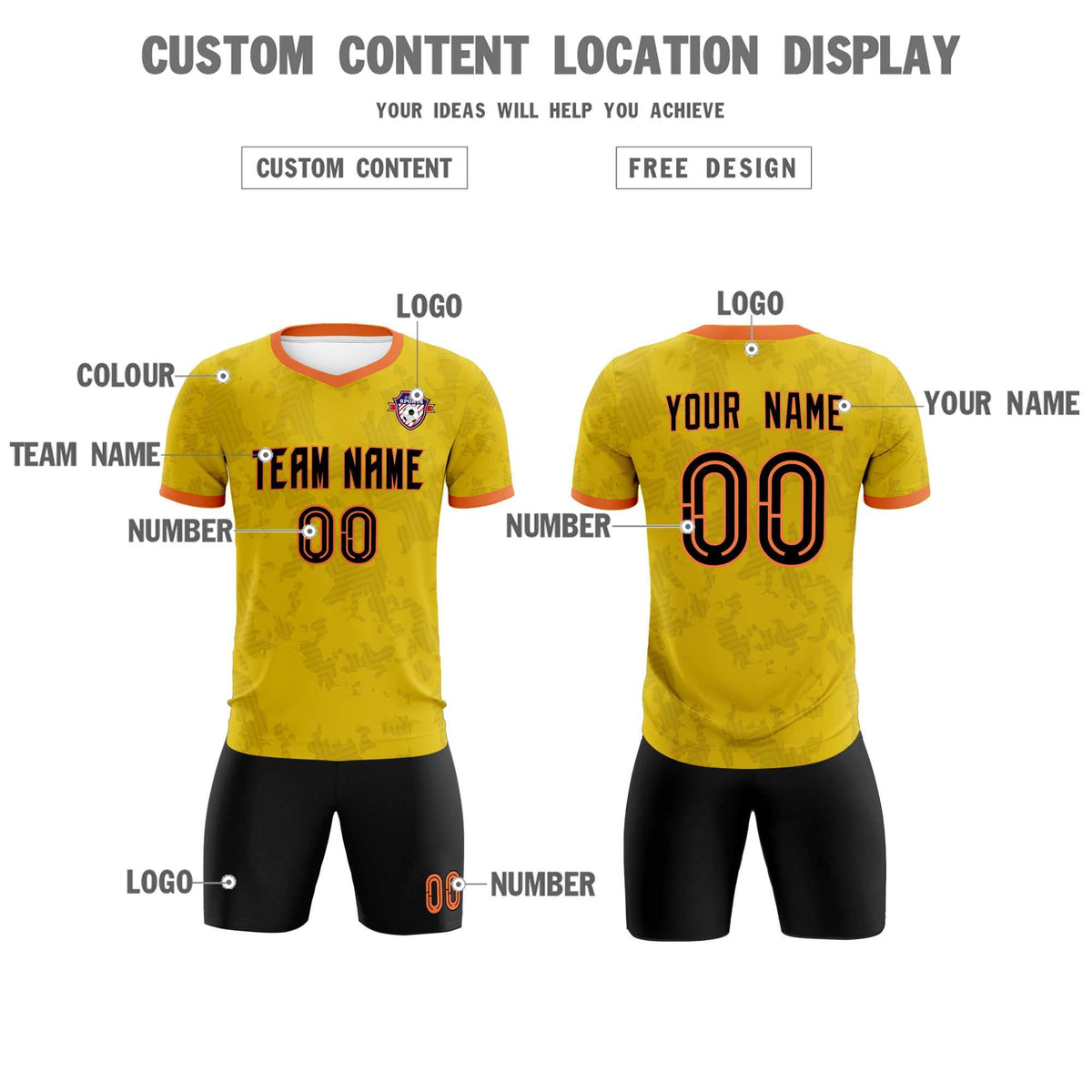 Custom Khaki Camo sports Soccer Tops/Sets Jersey