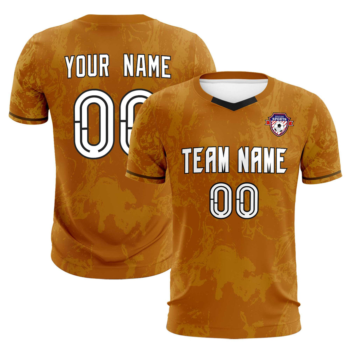 Custom Khaki Classic Graffiti Pattern Sportswear Soccer Tops/Sets Jersey