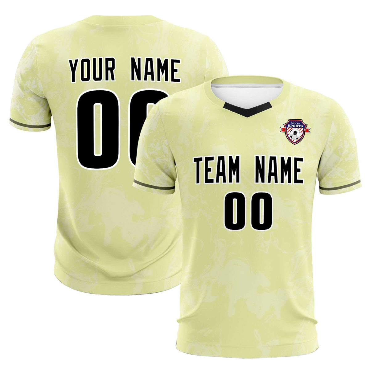 Custom Cream Classic Graffiti Pattern Sportswear Soccer Tops/Sets Jersey