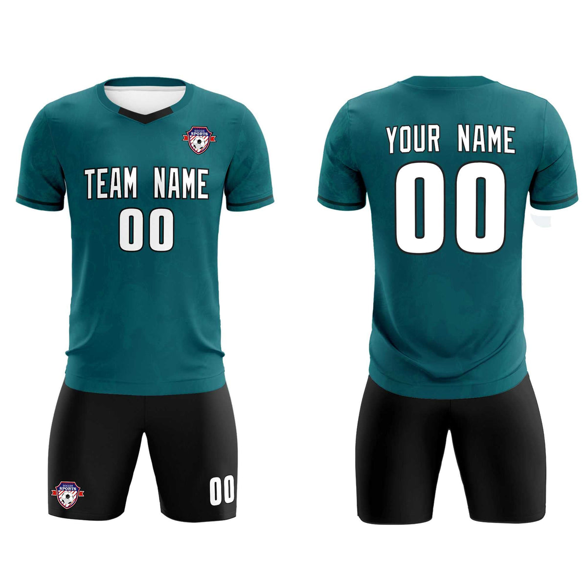 Custom Midnight Green Classic Graffiti Pattern Sportswear Soccer Tops/Sets Jersey