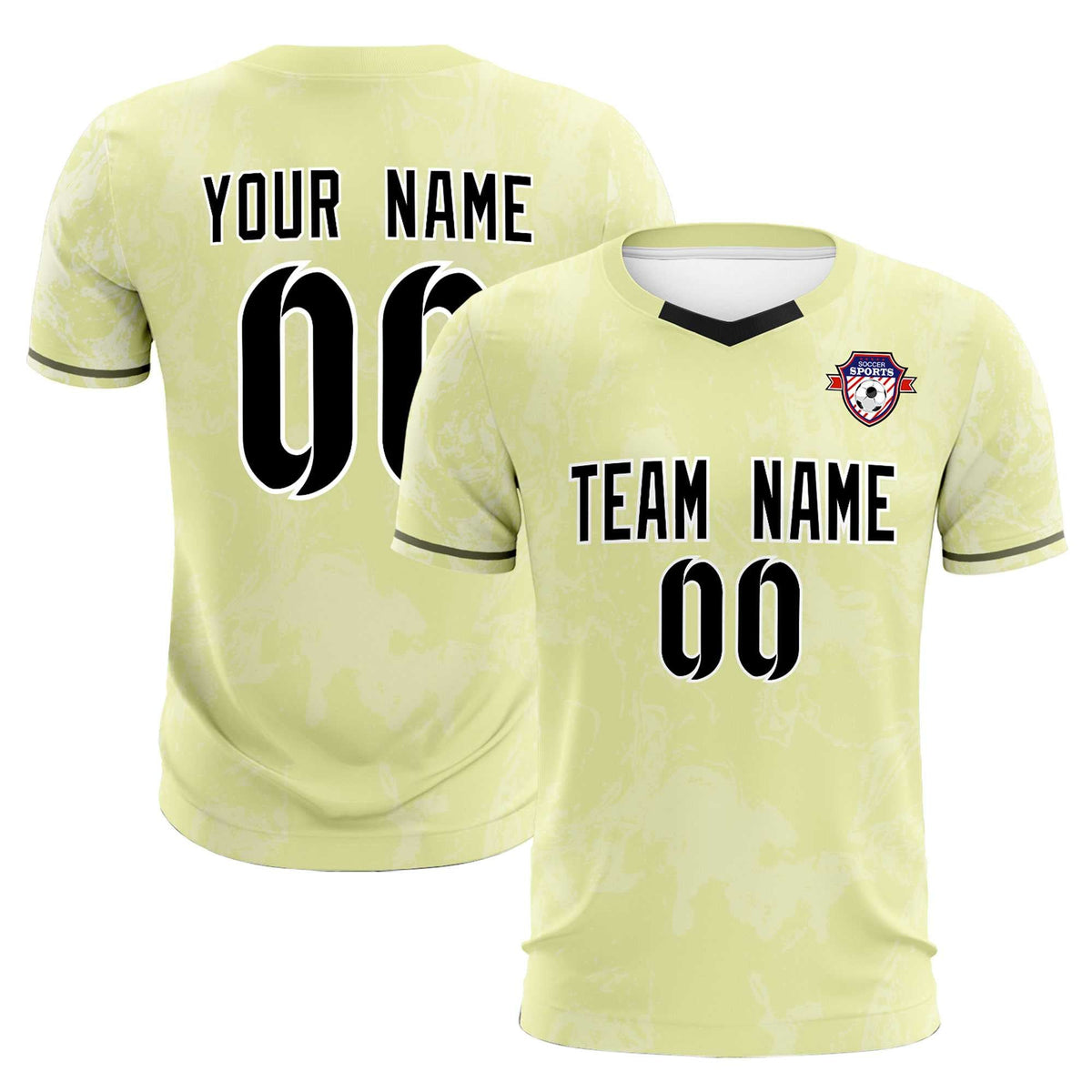 Custom Cream Classic Graffiti Pattern Sportswear Soccer Tops/Sets Jersey