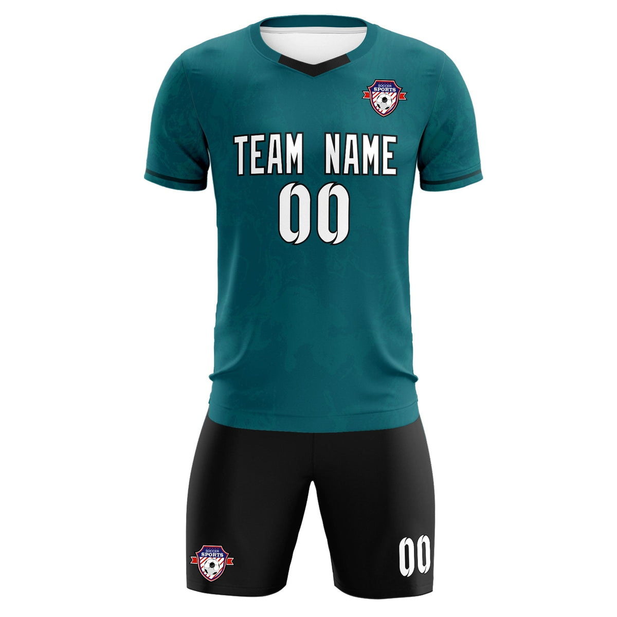Custom Midnight Green Classic Graffiti Pattern Sportswear Soccer Tops/Sets Jersey