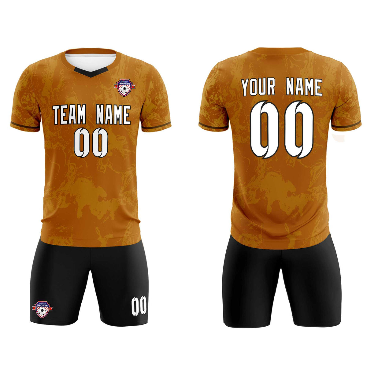 Custom Khaki Classic Graffiti Pattern Sportswear Soccer Tops/Sets Jersey