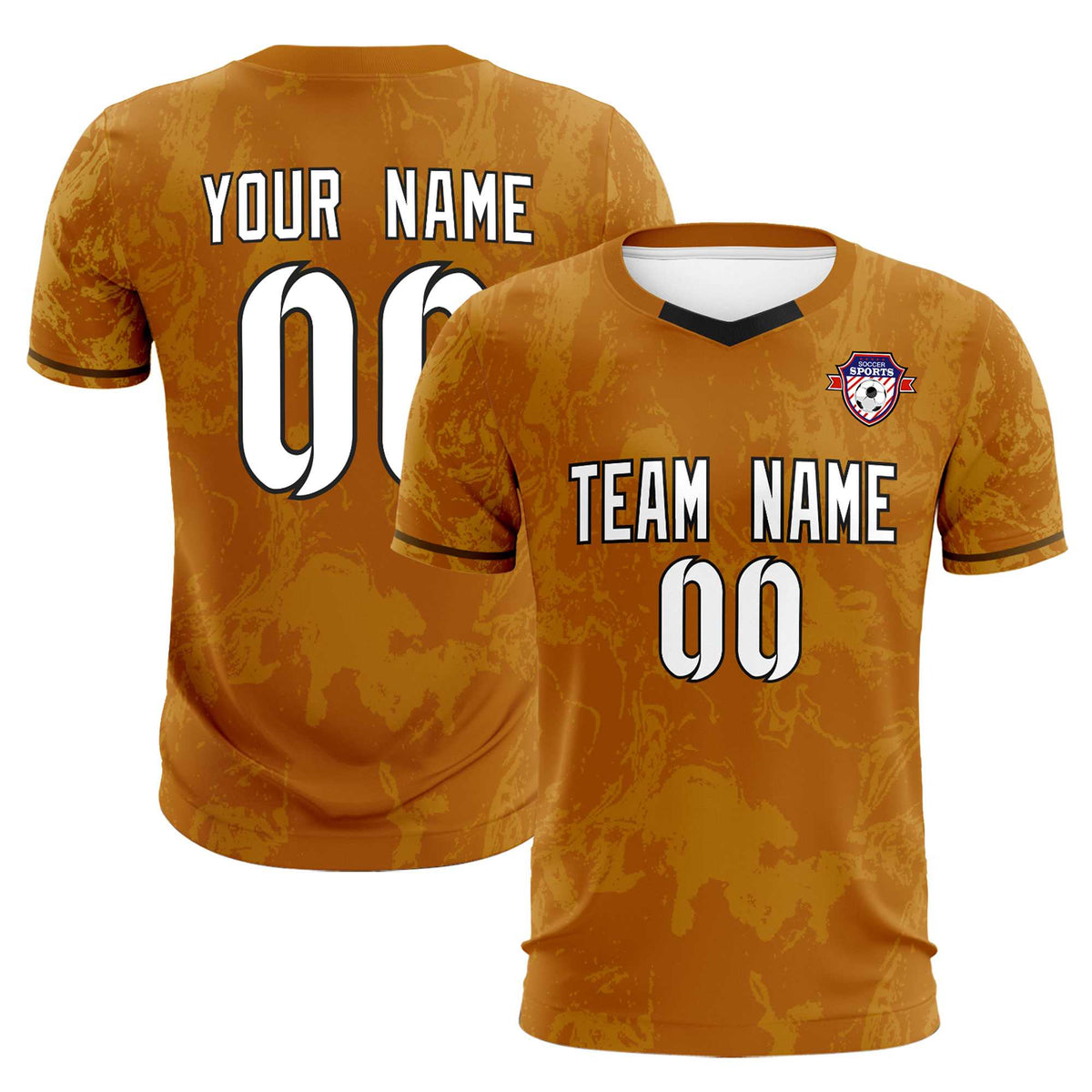 Custom Khaki Classic Graffiti Pattern Sportswear Soccer Tops/Sets Jersey