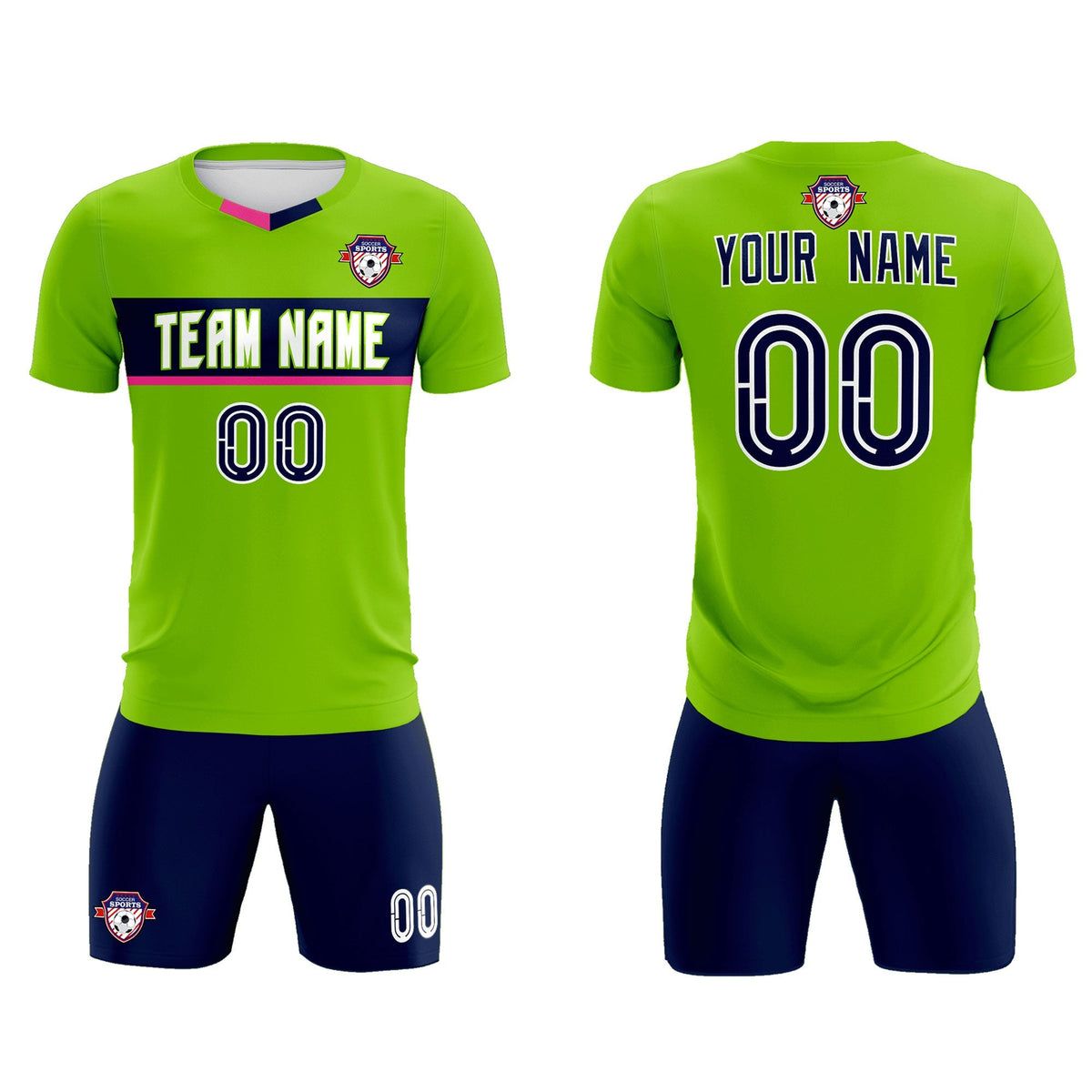 Custom Neon Green Classic Sports Sets Soccer Shirt Jersey