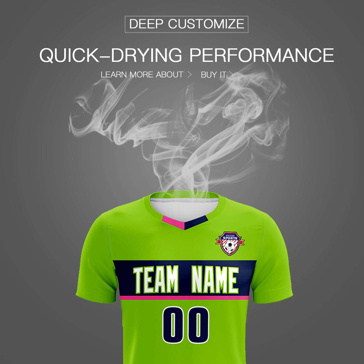 Custom Neon Green Classic Sports Sets Soccer Shirt Jersey