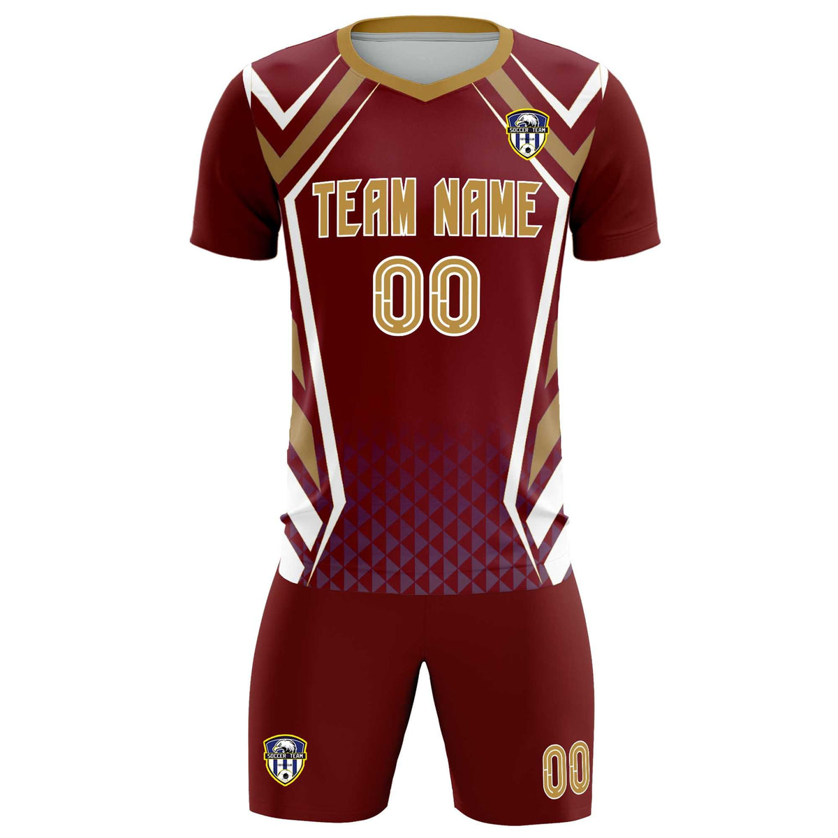 Custom Crimson Abstract Breathable Soccer Tops/Sets Jersey