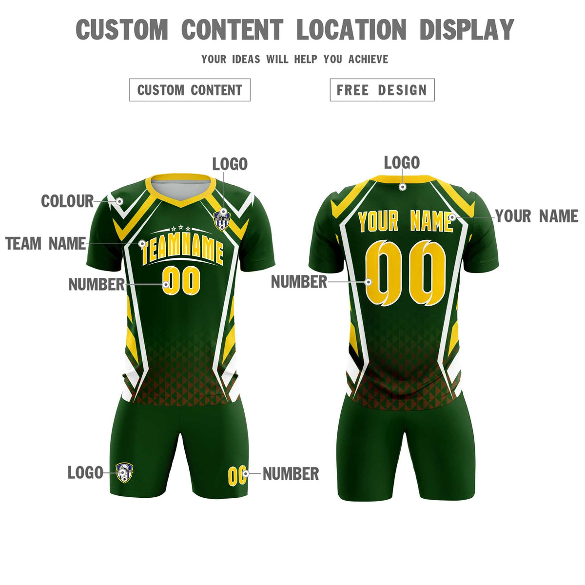 Custom Midnight Green Abstract Breathable Soccer Tops/Sets Jersey