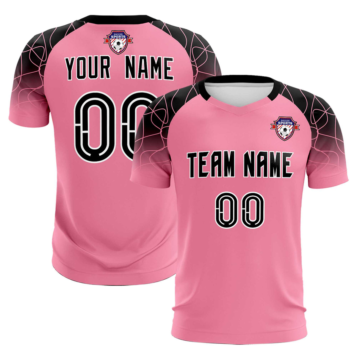 Custom Light Pink Classic Soccer Training Sets Jersey For Adults/Kids