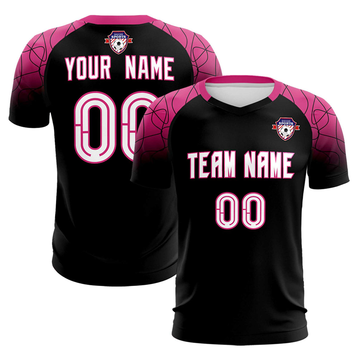 Custom Black Classic Soccer Training Sets Jersey For Adults/Kids