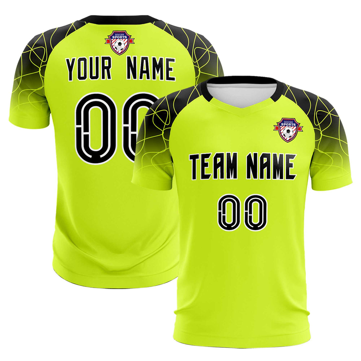 Custom Neon Green Classic Soccer Training Sets Jersey For Adults/Kids