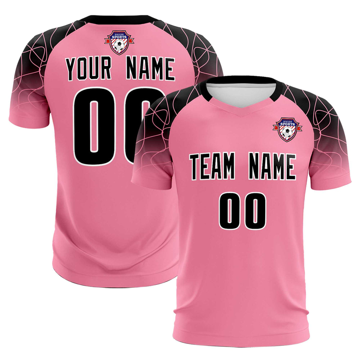Custom Light Pink Classic Soccer Training Sets Jersey For Adults/Kids