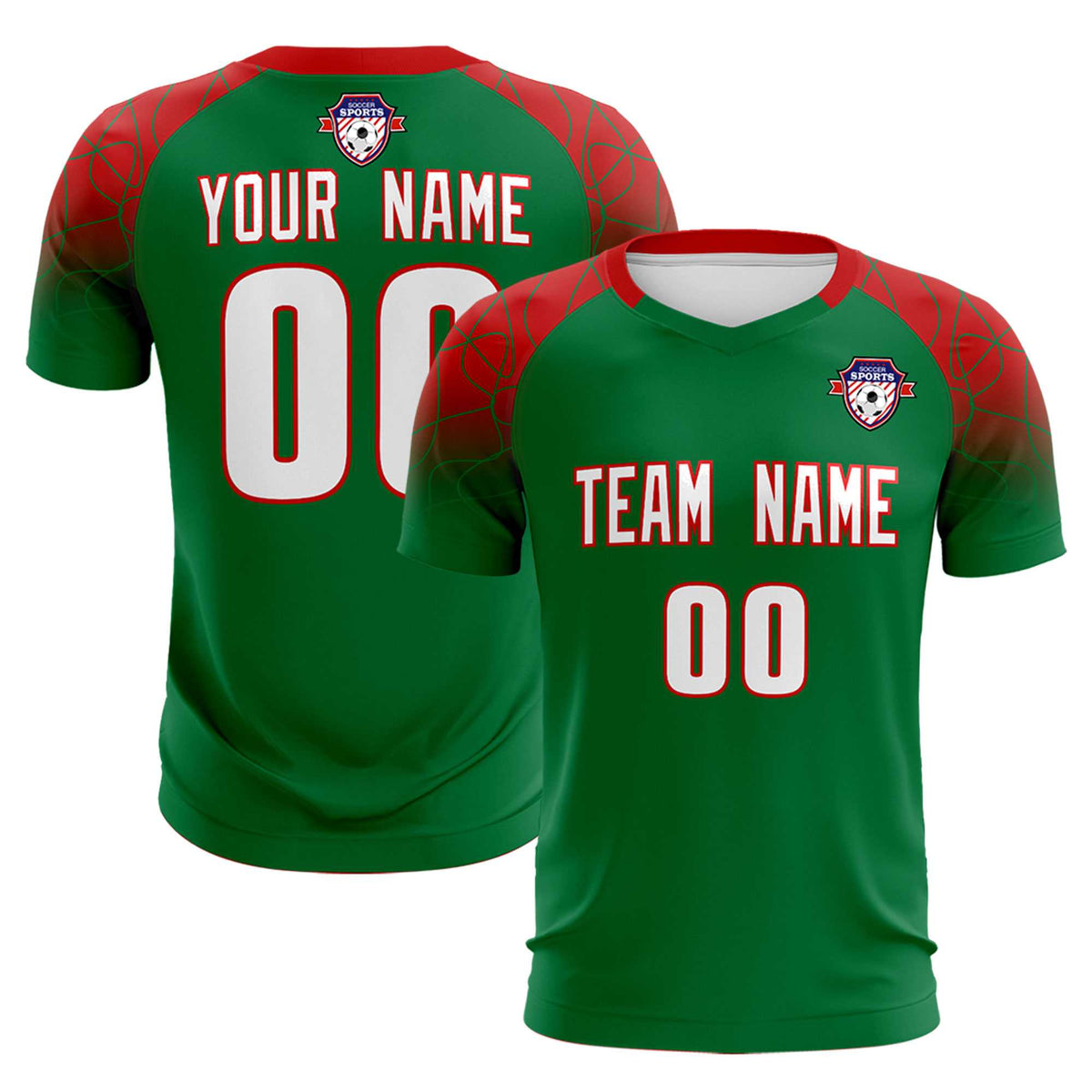 Custom Kelly Green Classic Soccer Training Sets Jersey For Adults/Kids