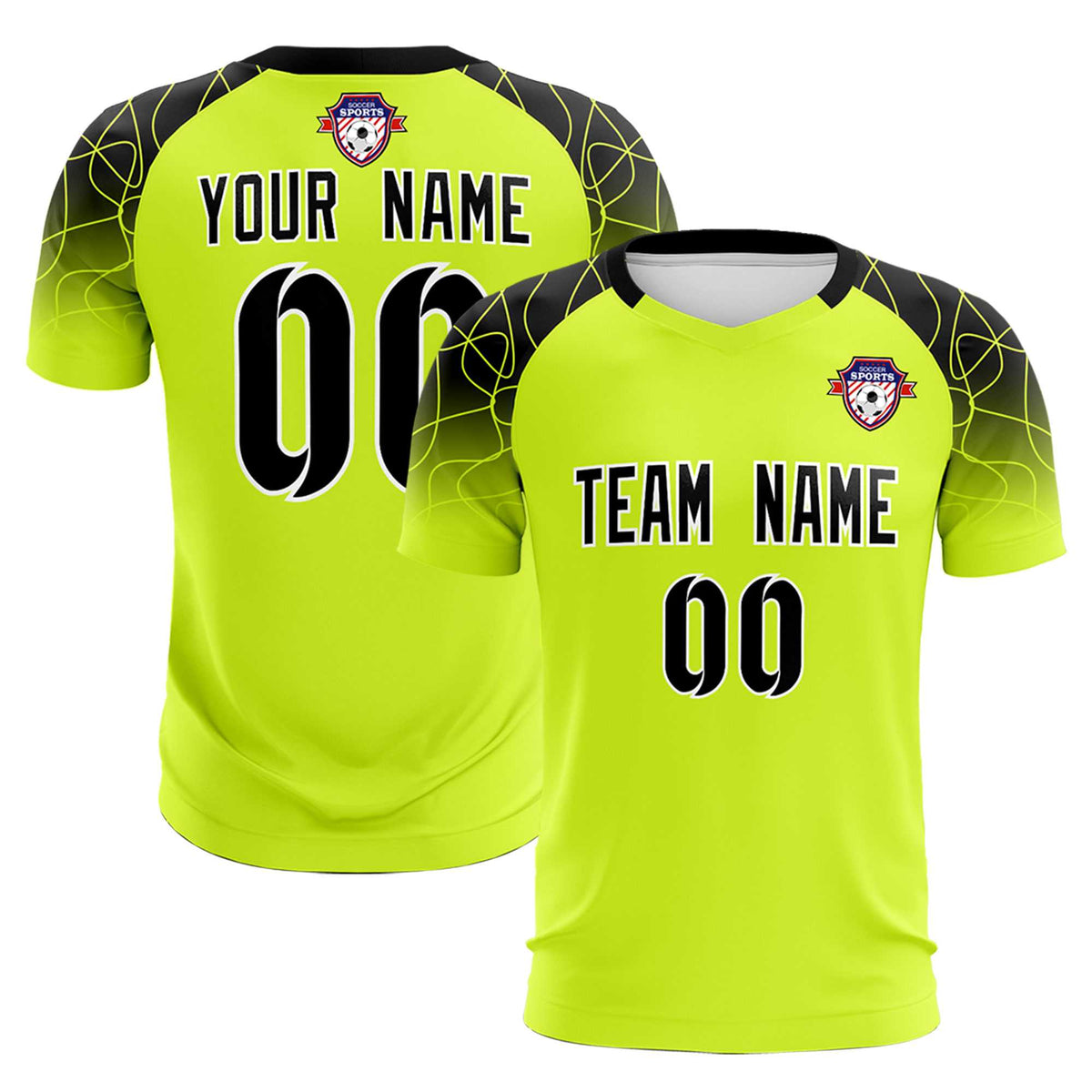 Custom Neon Green Classic Soccer Training Sets Jersey For Adults/Kids