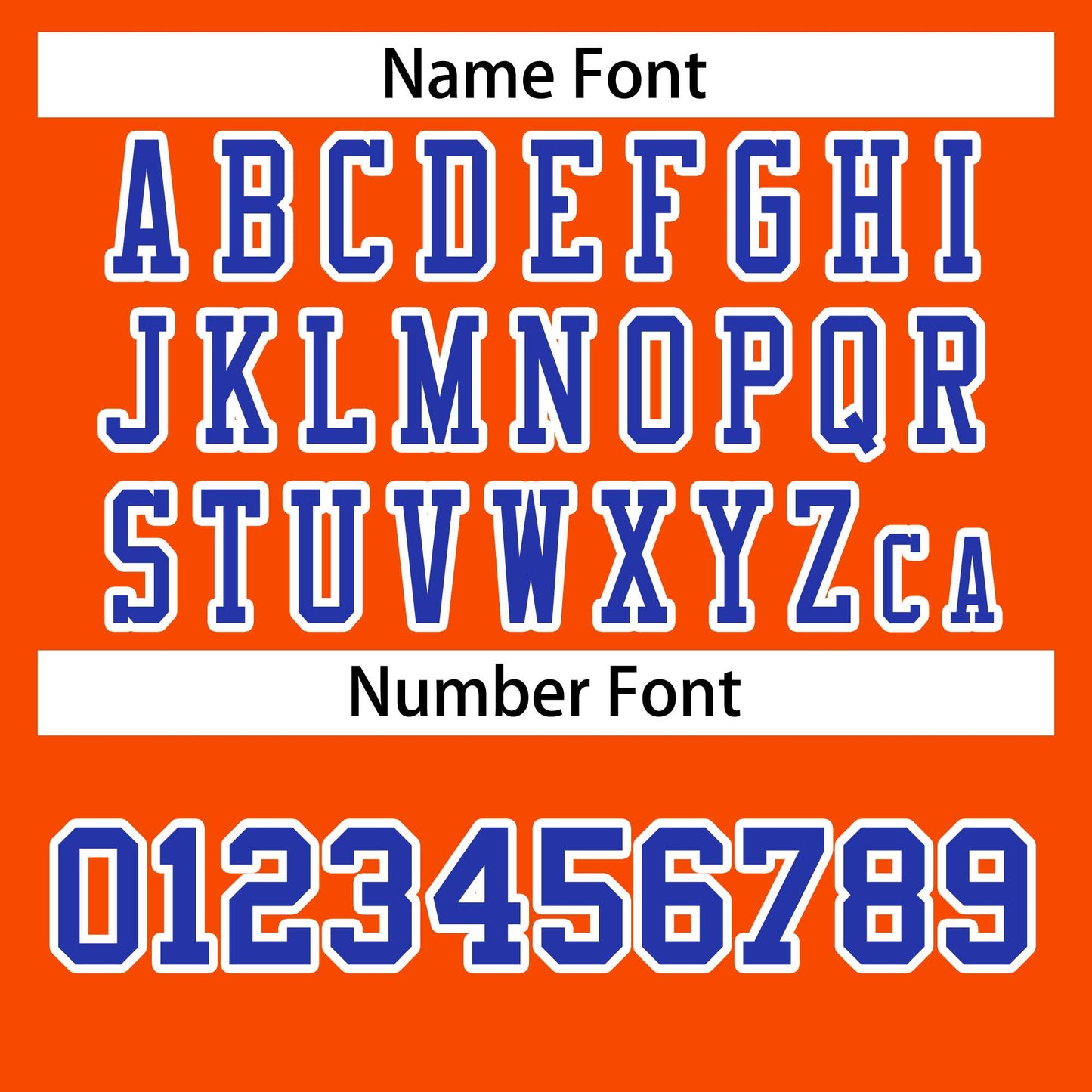 Custom Orange Royal-White Classic Style Authentic Football Jersey