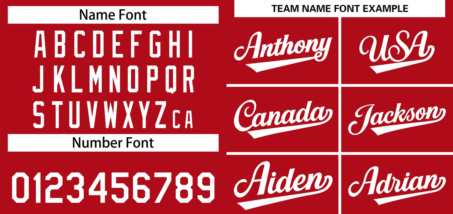 Custom Red White Solider Classic Style Authentic Baseball Jersey