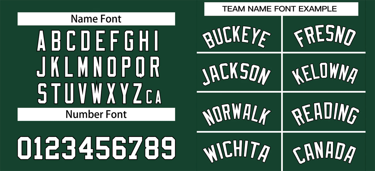 Custom Green White-Black Classic Style Authentic Baseball Jersey