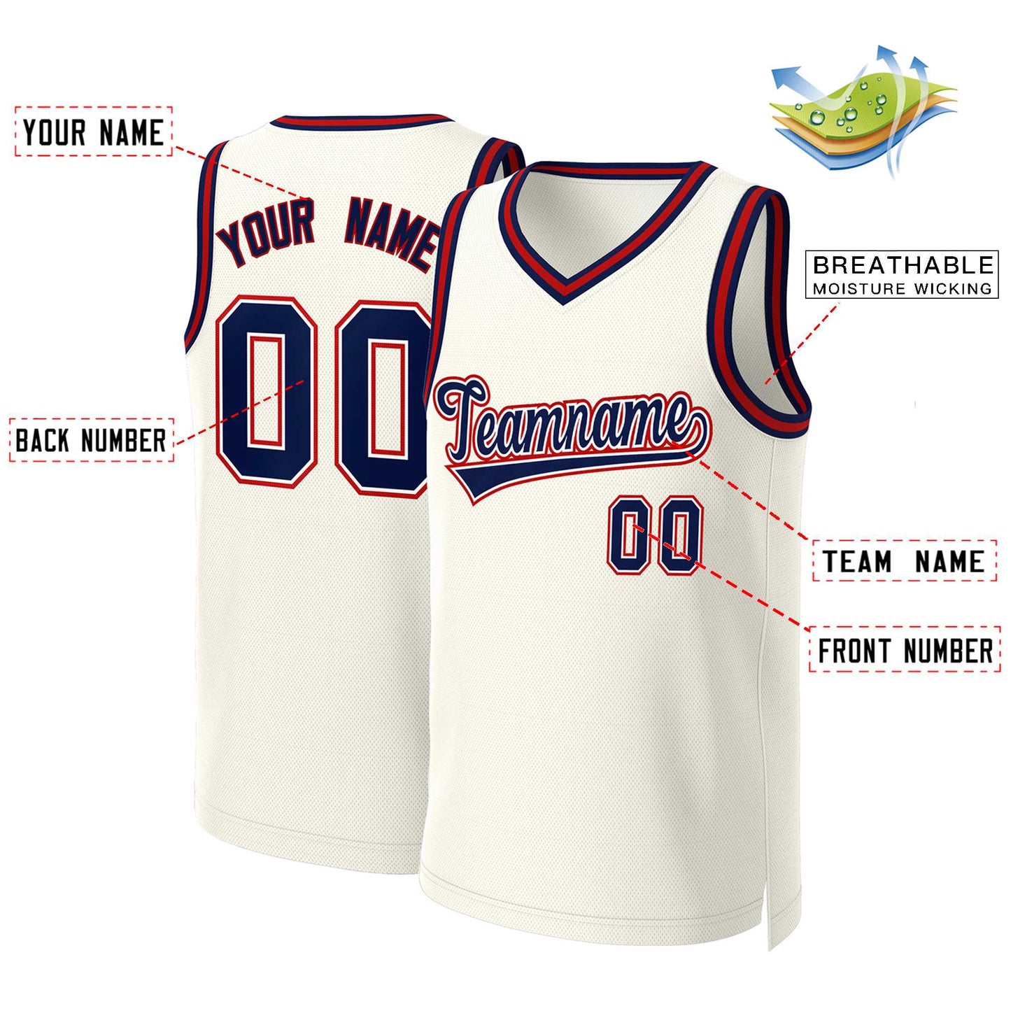 Custom Khaki Navy-White Classic Tops Basketball Jersey